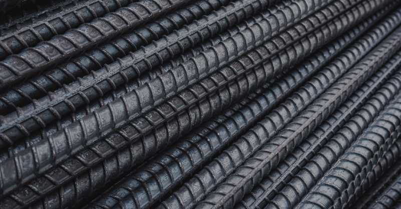 Iron rods for structural work